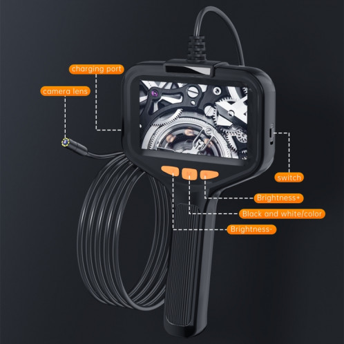 Endoscope de pipeline industriel intégré à lentilles frontales P200 de 5,5 mm avec écran de 4,3 pouces, spécification : tube de 2 m SH61011183-012
